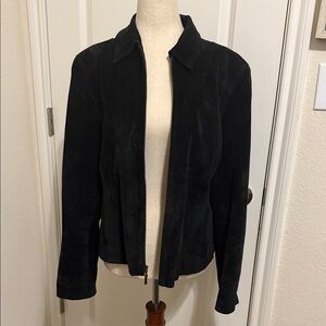Liz Claiborne Black Suede Blazer